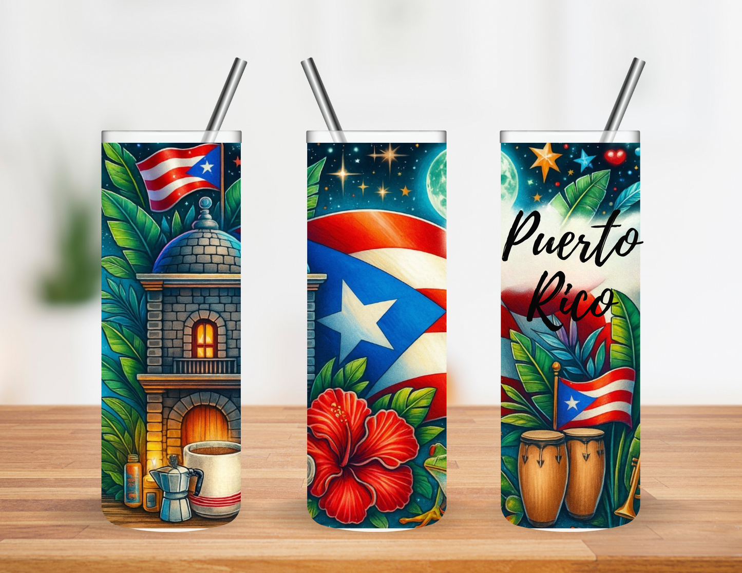 Puerto Rican Pride – Cultura & Color | 20 oz Sublimation Tumbler