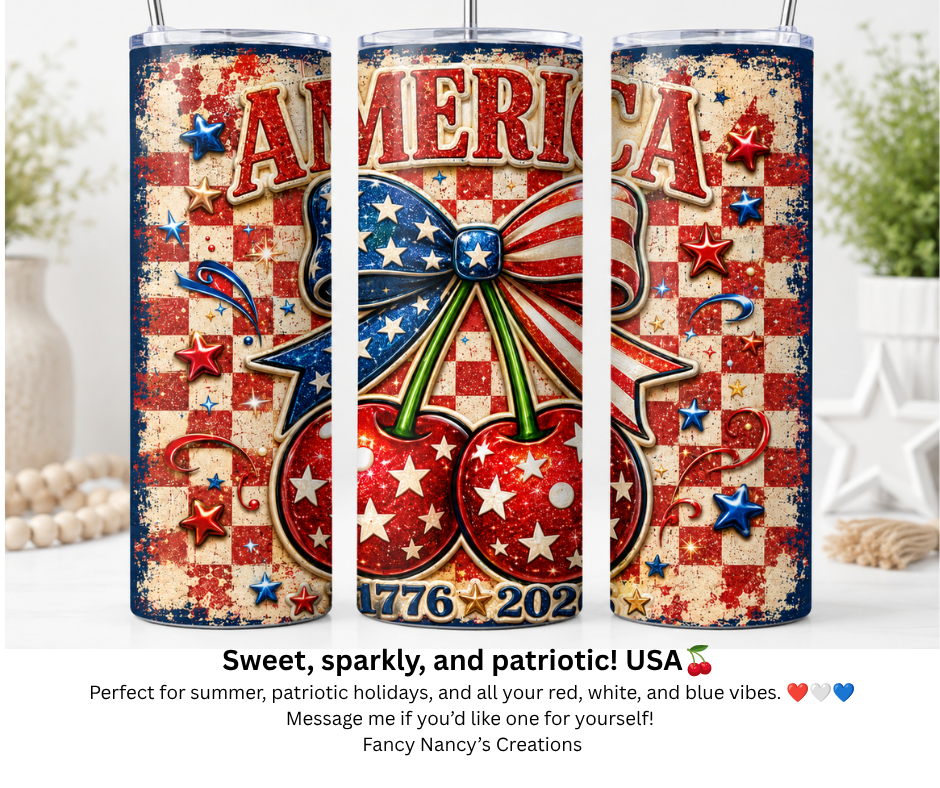 America 20 oz Sublimation Tumbler