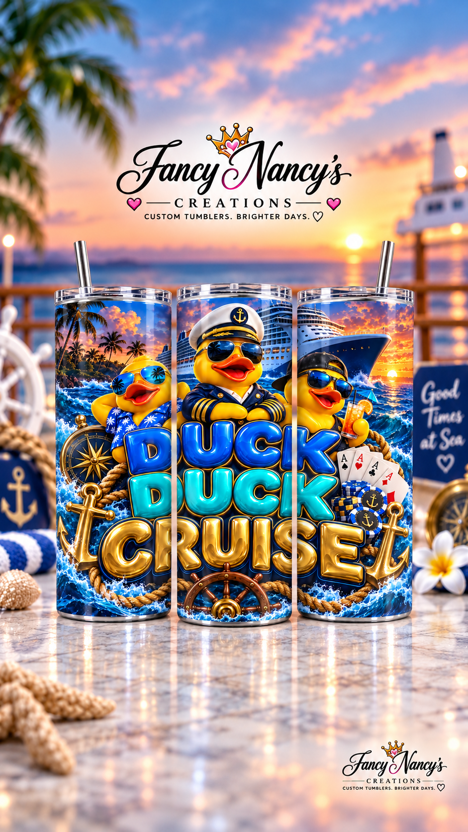 Duck Duck Cruise | 20 oz Sublimation Tumbler