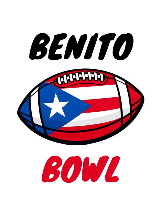 Benito Bowl Puerto Rico T-Shirt - Bad Bunny Super Bowl Flag Edition