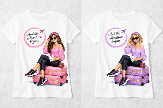 And the Adventures Begin" T-Shirt - Travel & Adventure Lover Gift