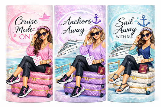 And the Adventures Begin" 20 oz Skinny Tumbler - Travel Tumbler for Adventure Lovers