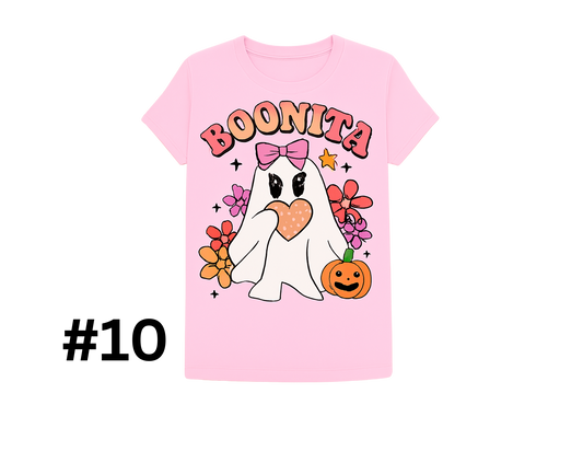 #10- BOONITA- A flirty ghost with florals and a jack-o’-lantern—spooky and bonita.