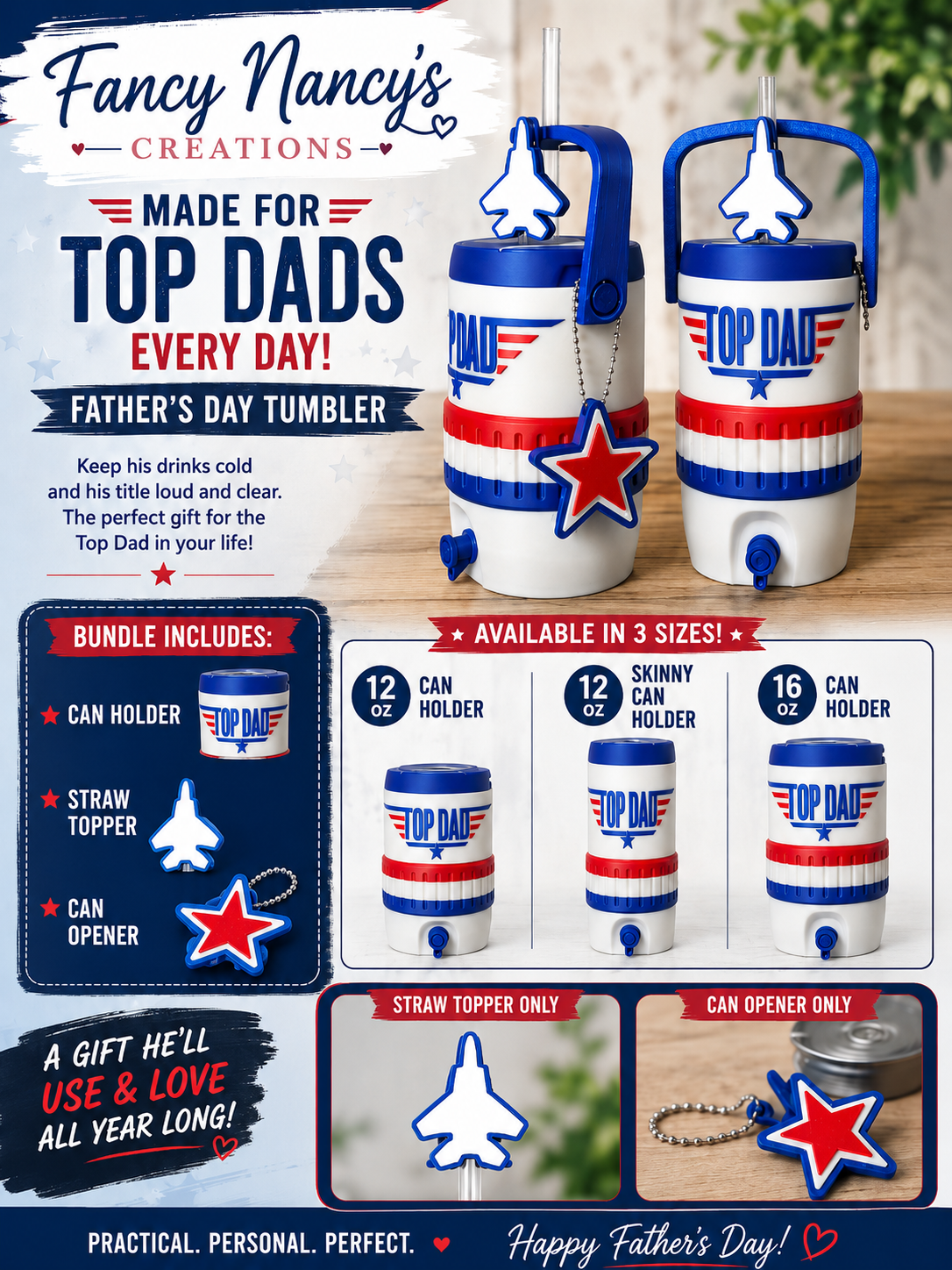 Father's Day Tumbler – Top Dad