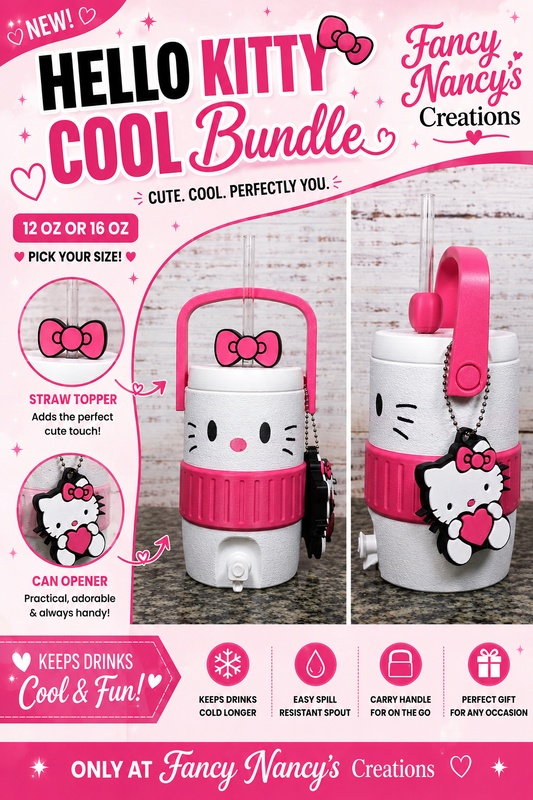 Hello Kitty Straw Topper- pink bow