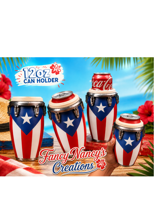 Conga Drum 12oz Can Holder