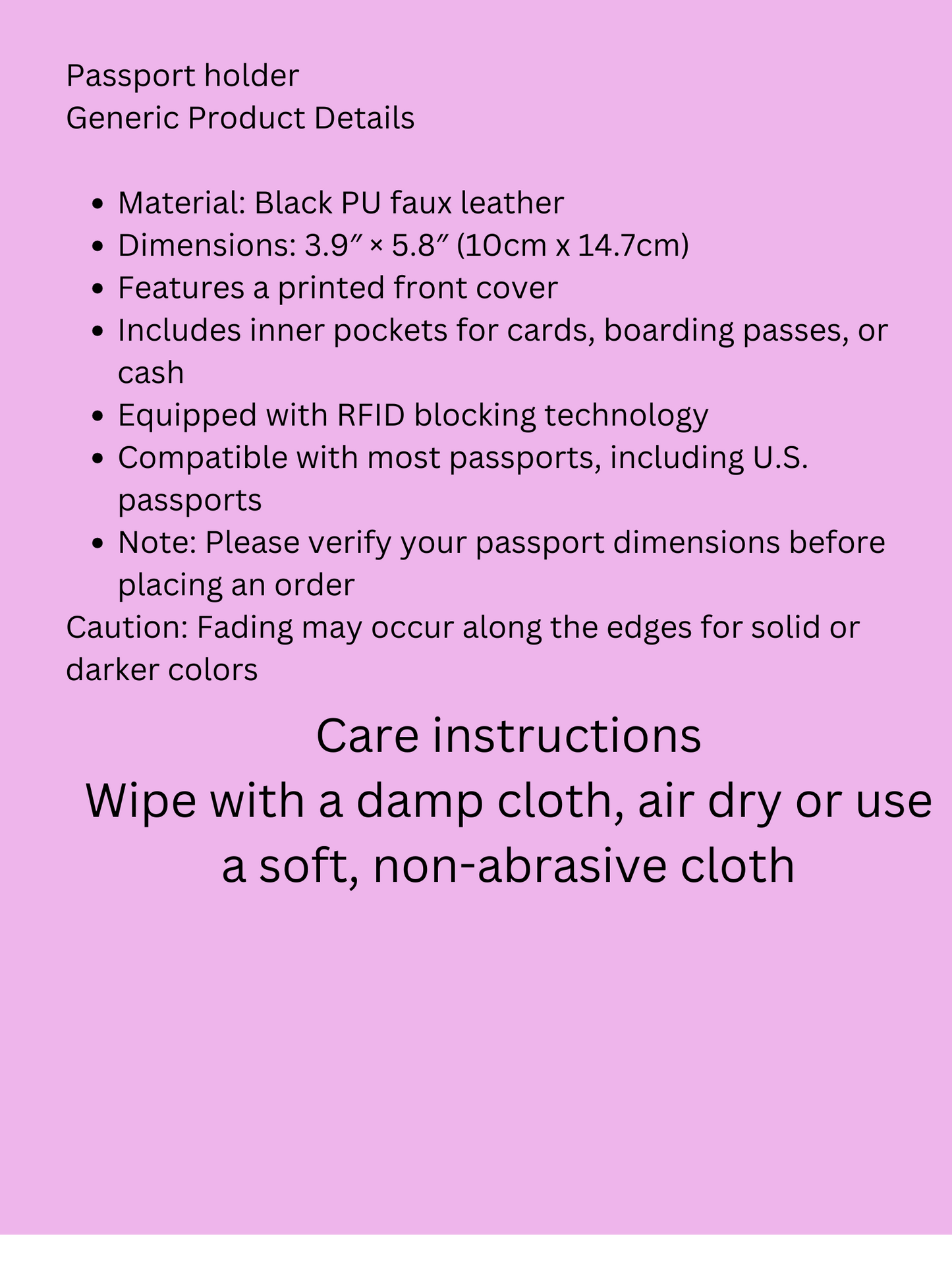 Personalized Passport Holder