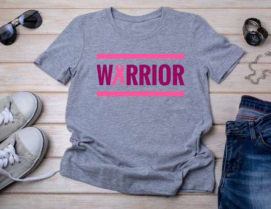 October Breast Cancer Awareness T-shirt - Warrior