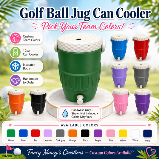 Golf Ball Jug Can Cooler – Golf Ball Can Holder, 12oz Can Cooler