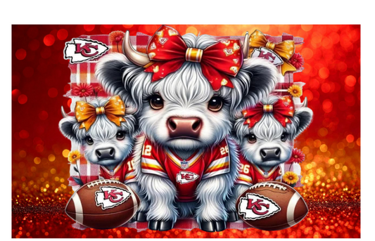 Kansas City Chiefs Highland Cows 20oz Skinny Tumbler | KC Chiefs