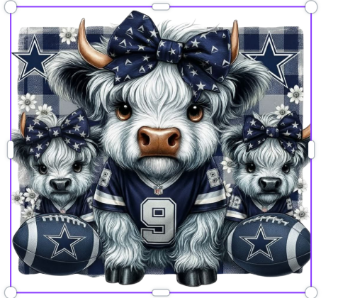 Dallas Cowboys Highland Cows 20oz Skinny Tumbler | Cowboys