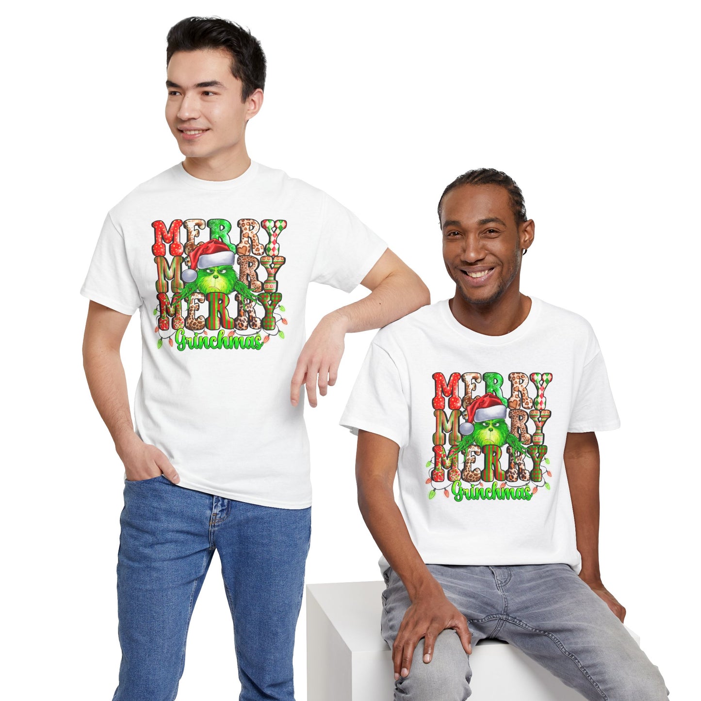 Grinch Christmas Unisex Heavy Cotton Tee