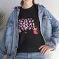 Unisex Heavy Cotton Tee- Hello Fall Pink Leopard Pumpkin