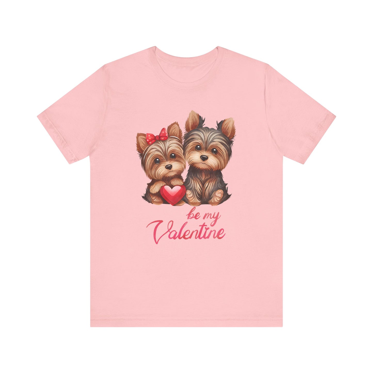 Be My Valentine Dog Lovers Tee - Cute Short Sleeve Shirt for Pet Owners