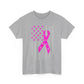 Unisex Heavy Cotton Tee - Flag breast cancer awareness