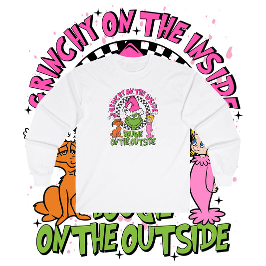 Long Sleeve Tee - Grinchy on the Inside Bougee on the Outside