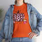 Unisex Heavy Cotton Tee- Hello Fall Pink Leopard Pumpkin