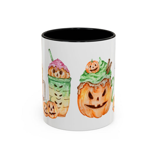 Accent Coffee Mug (11, 15oz) - Halloween lattes