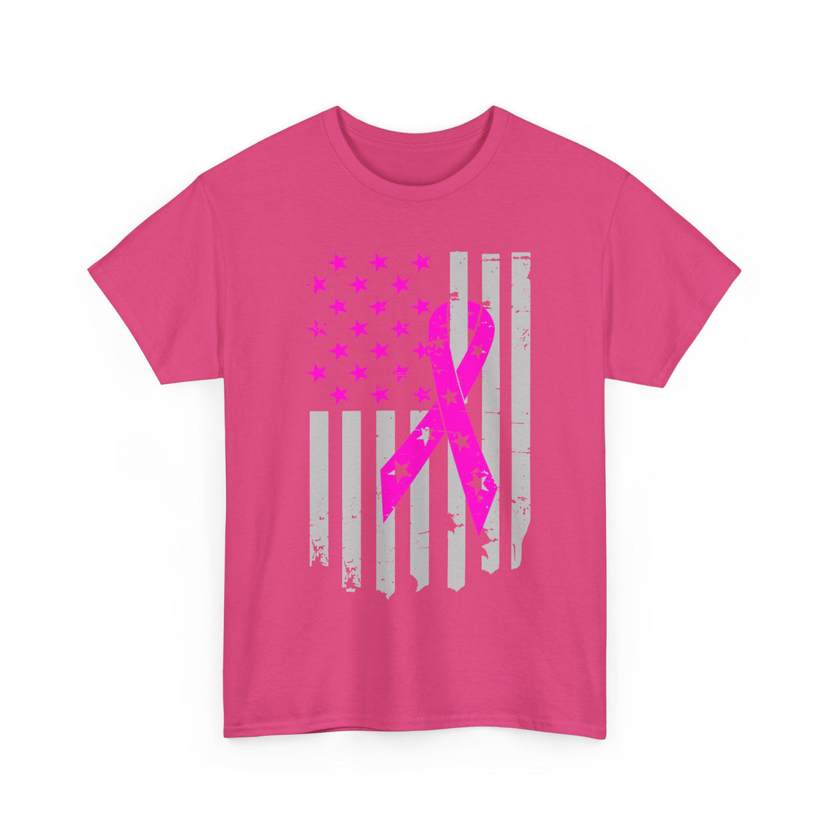October Breast Cancer Awareness T-shirt -  Flag breast cancer awareness