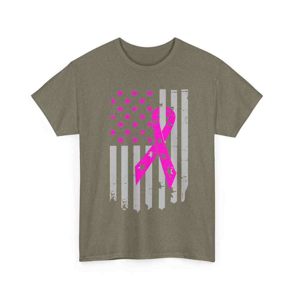 October Breast Cancer Awareness T-shirt -  Flag breast cancer awareness