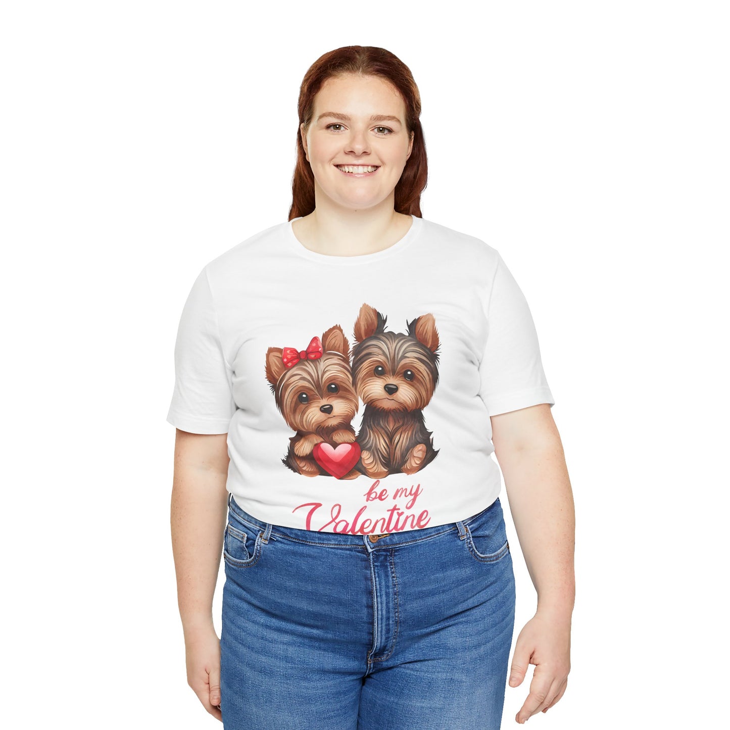 Be My Valentine Dog Lovers Tee - Cute Short Sleeve Shirt for Pet Owners