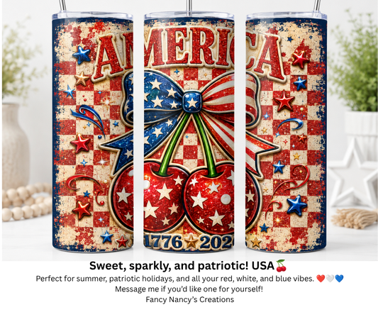 America 20 oz Sublimation Tumbler