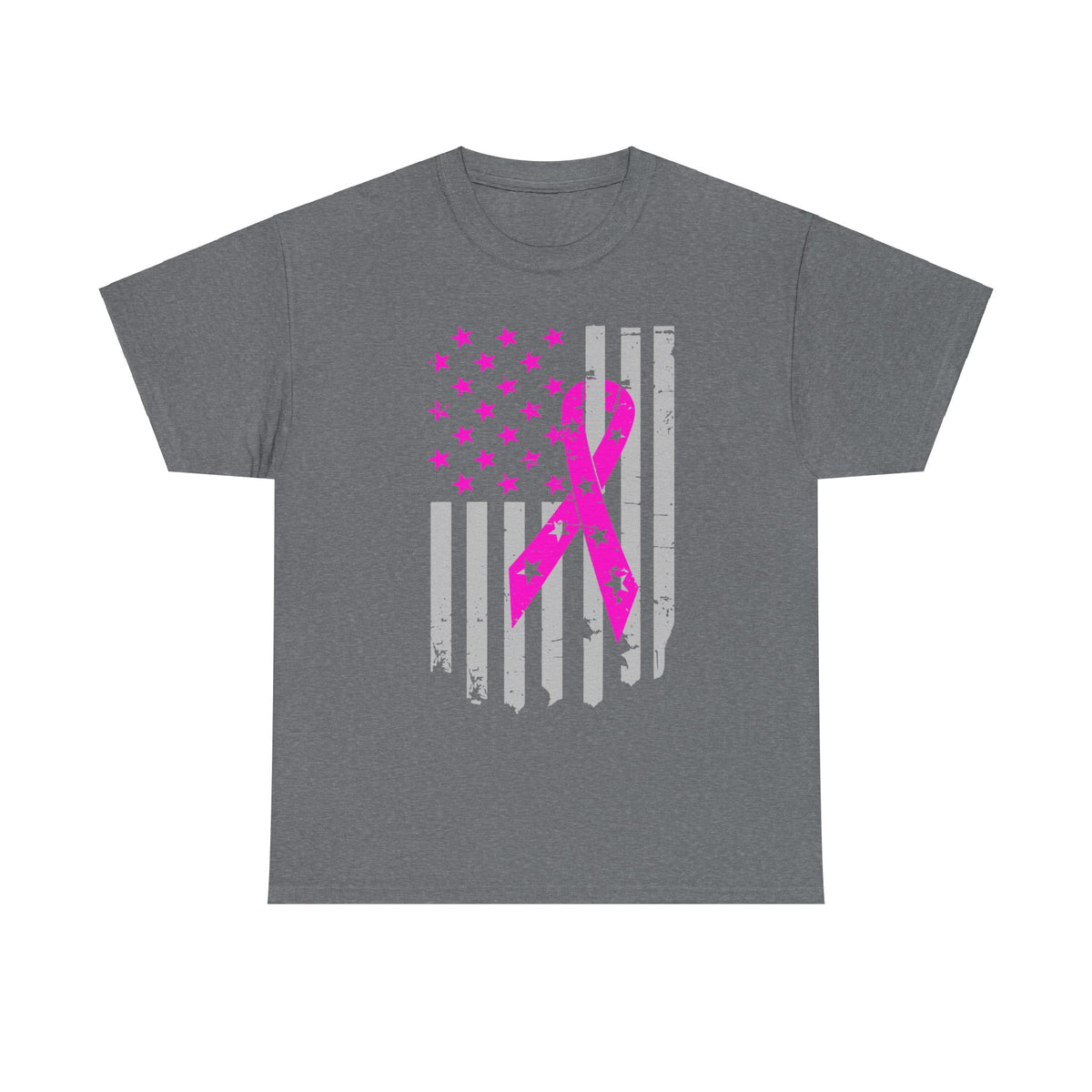 October Breast Cancer Awareness T-shirt -  Flag breast cancer awareness