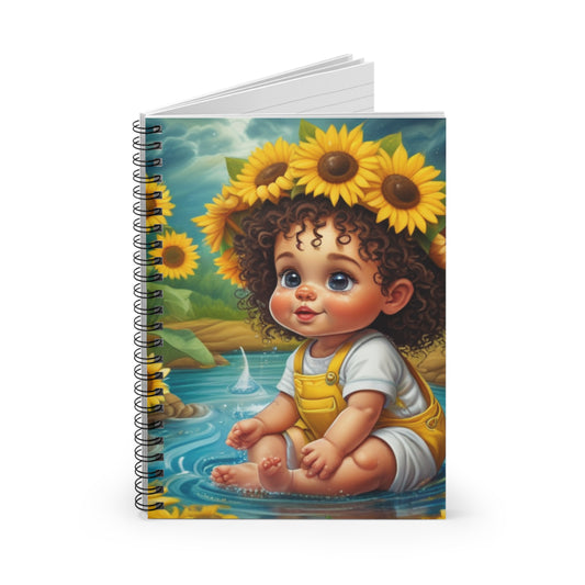 Spiral Notebook - Ruled Line Sunflower baby yellow