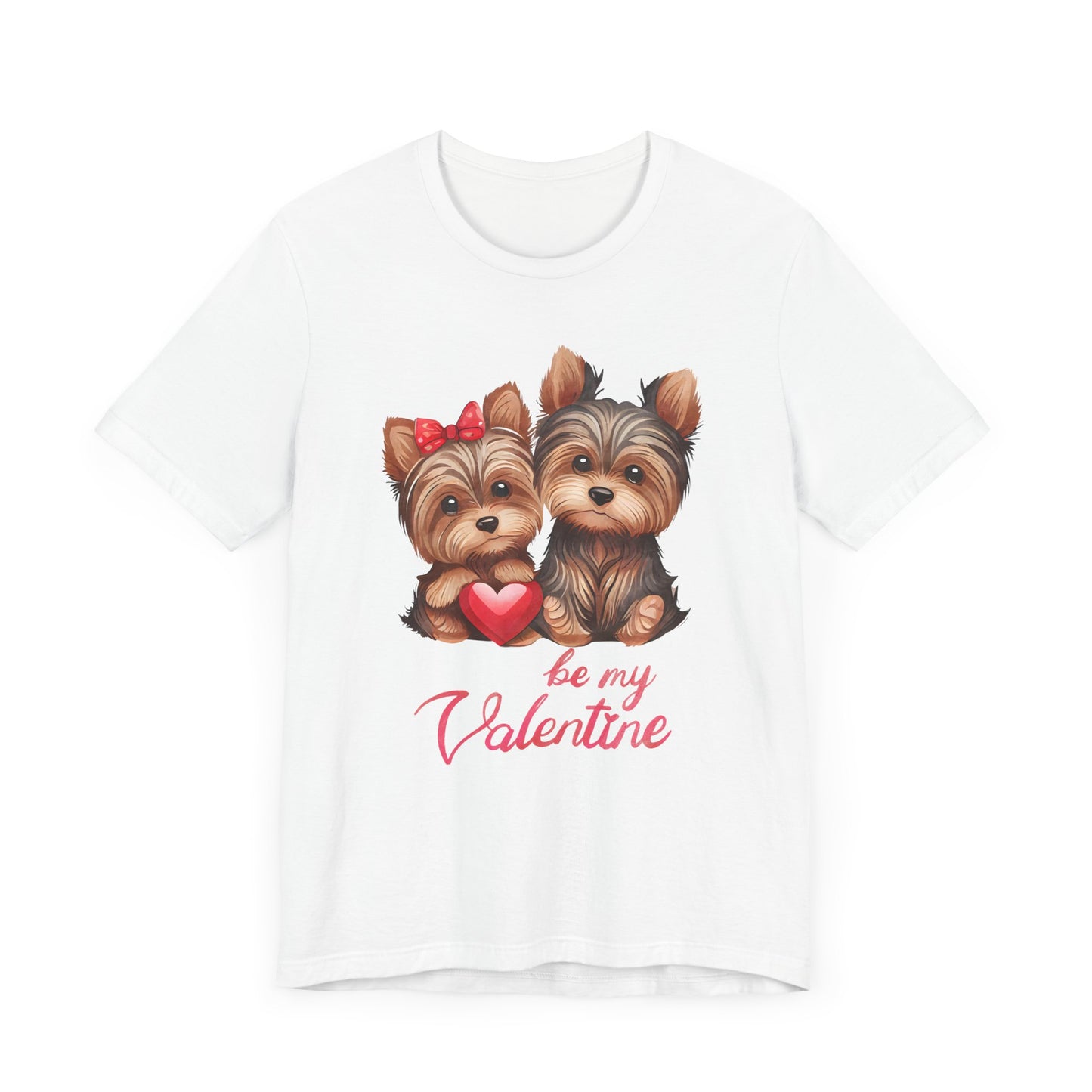 Be My Valentine Dog Lovers Tee - Cute Short Sleeve Shirt for Pet Owners