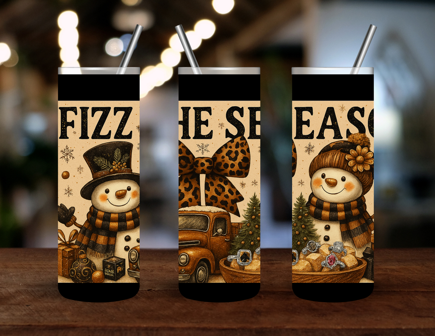 Fizz the Season– Snowman | 20 oz Sublimation Tumbler