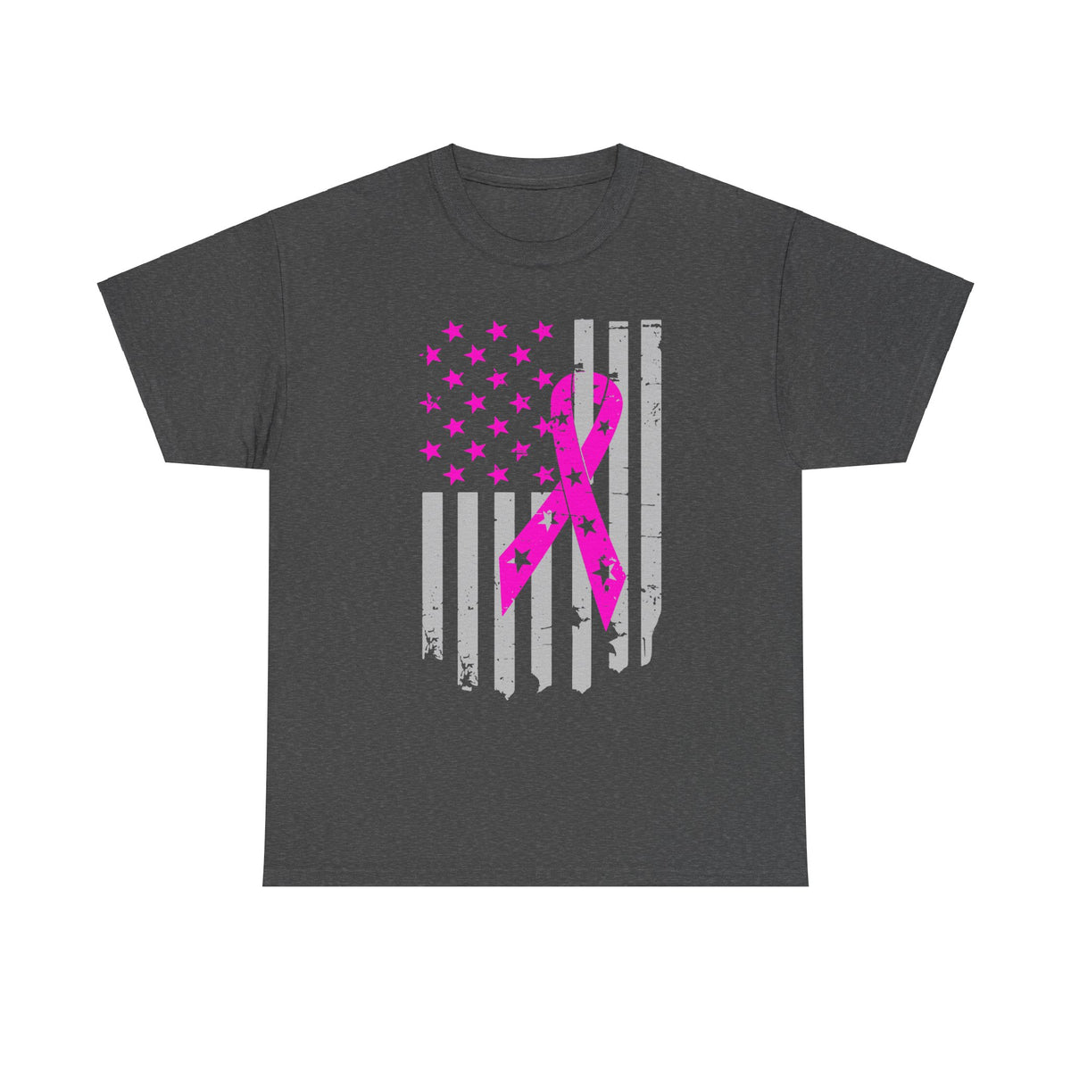 October Breast Cancer Awareness T-shirt -  Flag breast cancer awareness