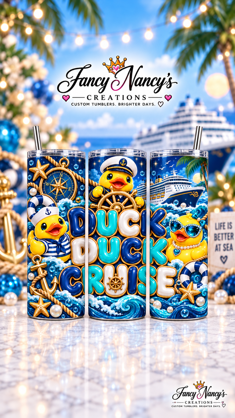 Duck Duck Cruise | 20 oz Sublimation Tumbler