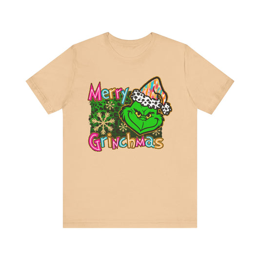 Merry Grinchmas Unisex Jersey Tee - Festive Holiday Shirt for Christmas