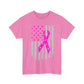 Unisex Heavy Cotton Tee - Flag breast cancer awareness