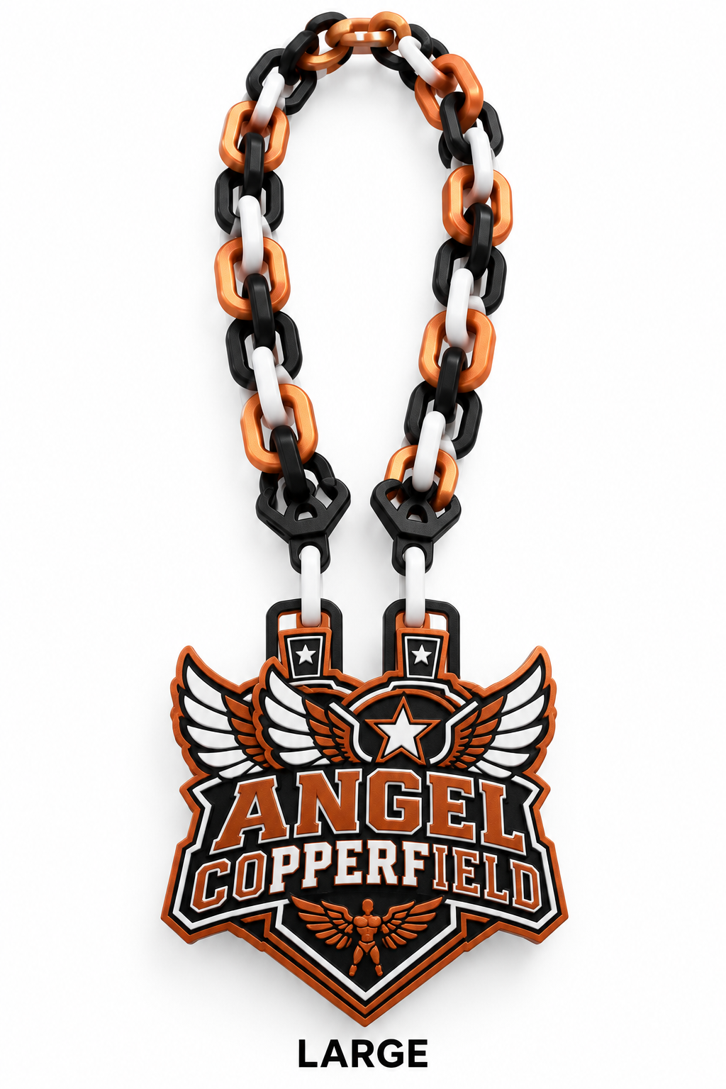 Angel Copperfield 3D Printed Logo Medallion Hype Chain