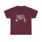 Unisex Heavy Cotton Tee- Hello Fall Pink Leopard Pumpkin