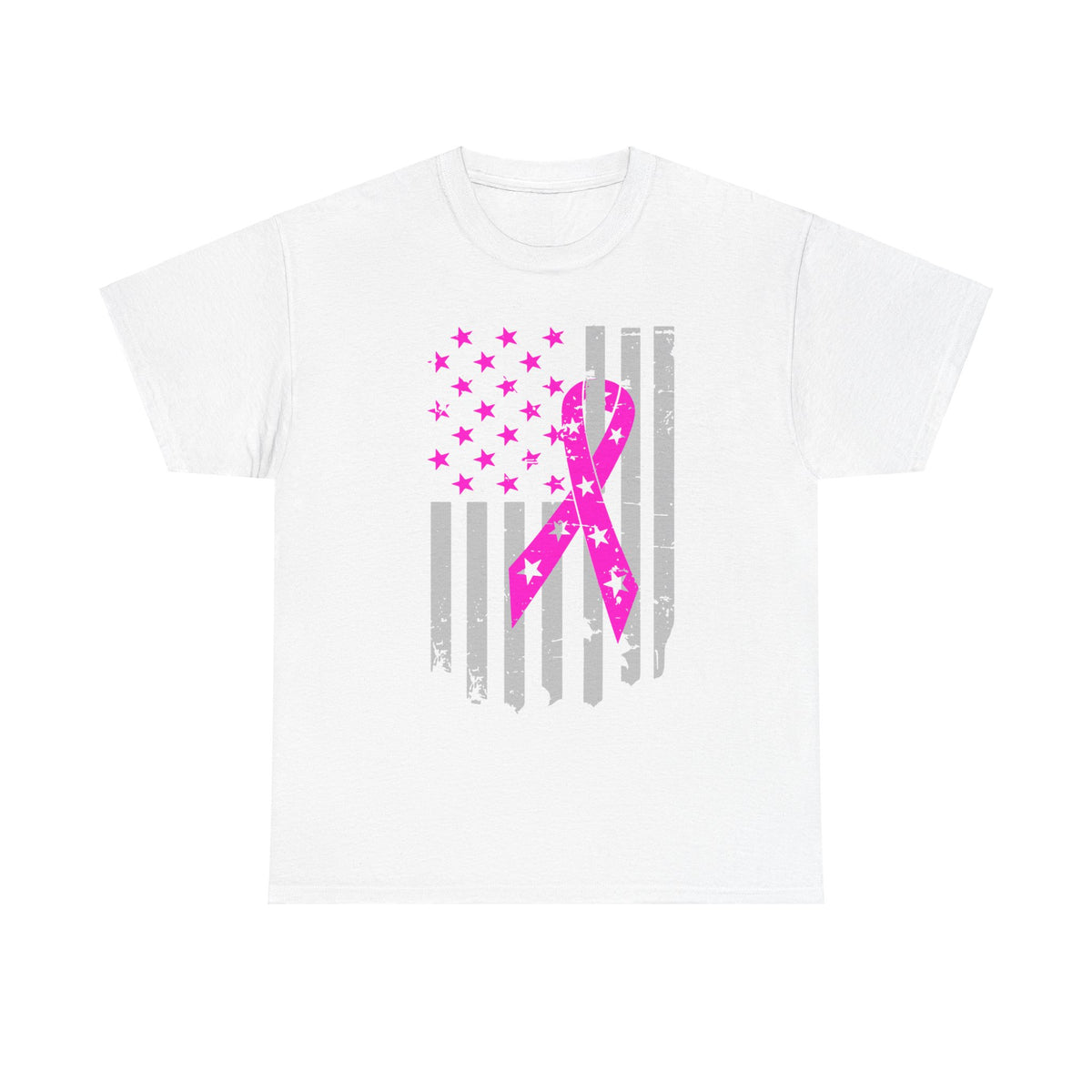 October Breast Cancer Awareness T-shirt -  Flag breast cancer awareness