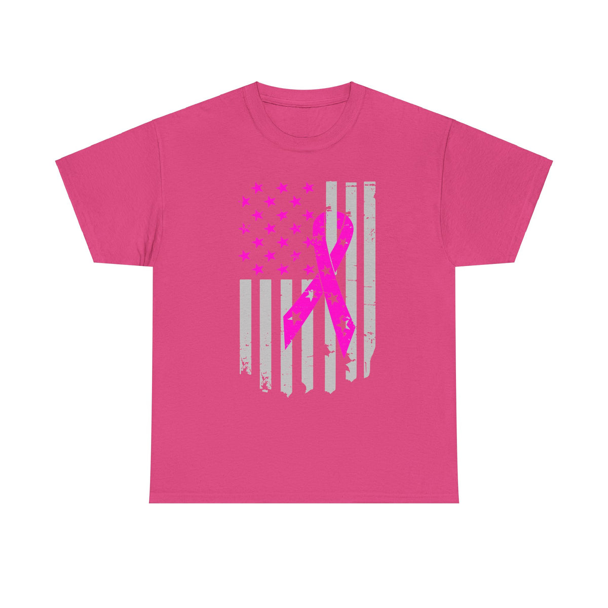 October Breast Cancer Awareness T-shirt -  Flag breast cancer awareness
