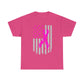 Unisex Heavy Cotton Tee - Flag breast cancer awareness