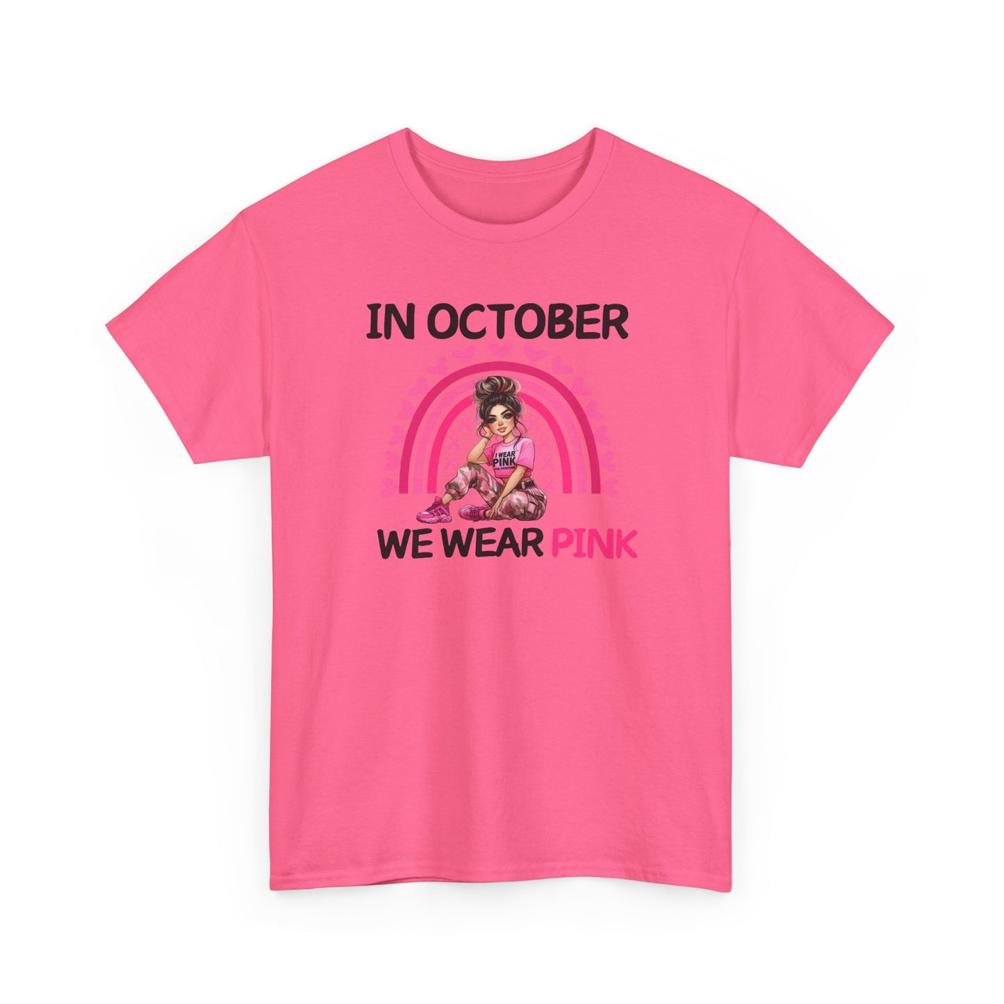 Unisex Heavy Cotton Tee - IN OCTOBER WE WEAR PINK