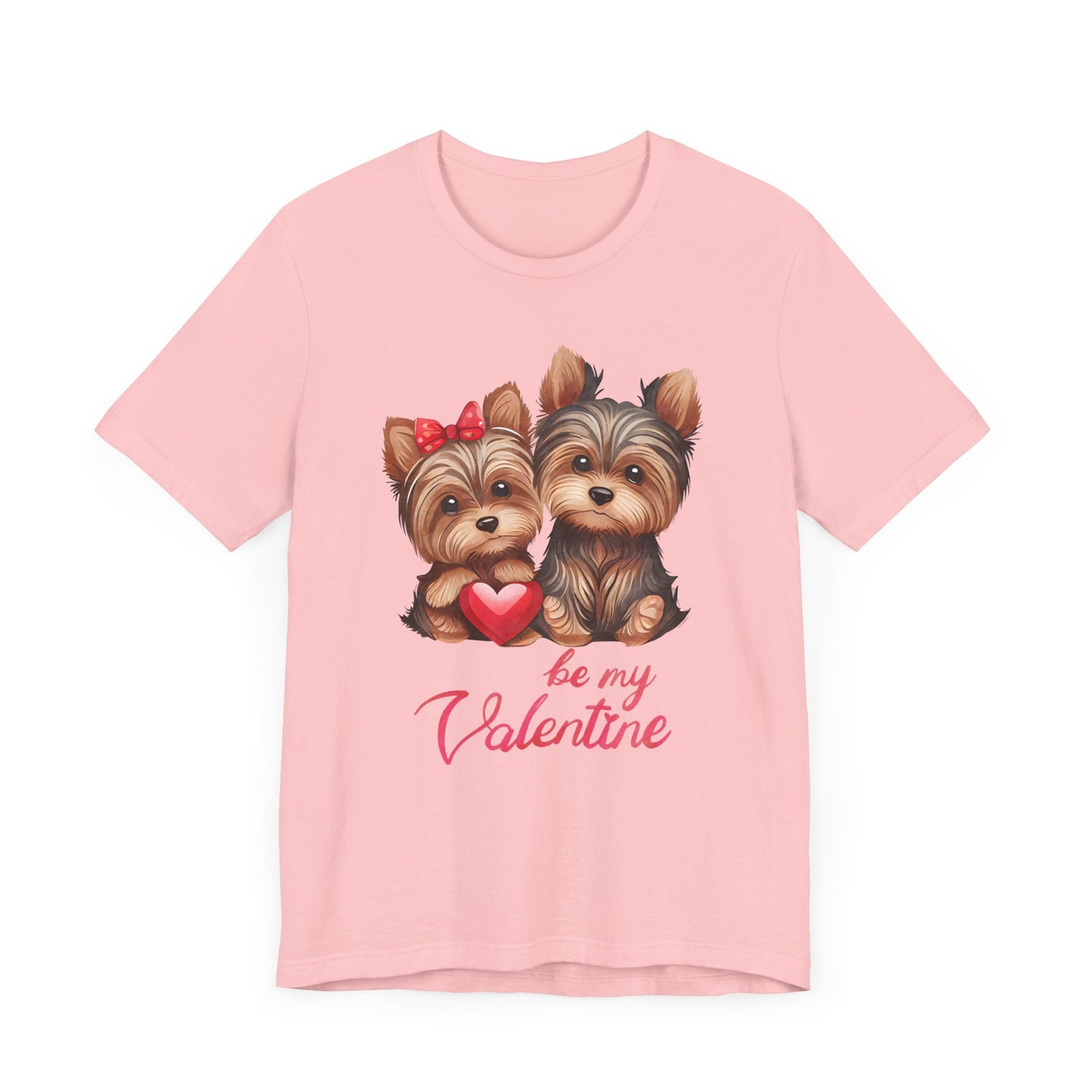 Be My Valentine Dog Lovers Tee - Cute Short Sleeve Shirt for Pet Owners