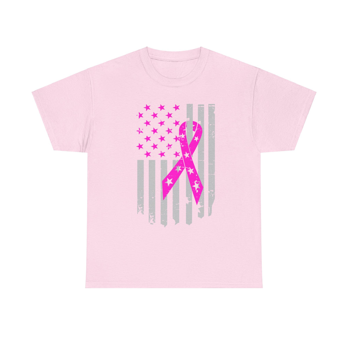 October Breast Cancer Awareness T-shirt -  Flag breast cancer awareness