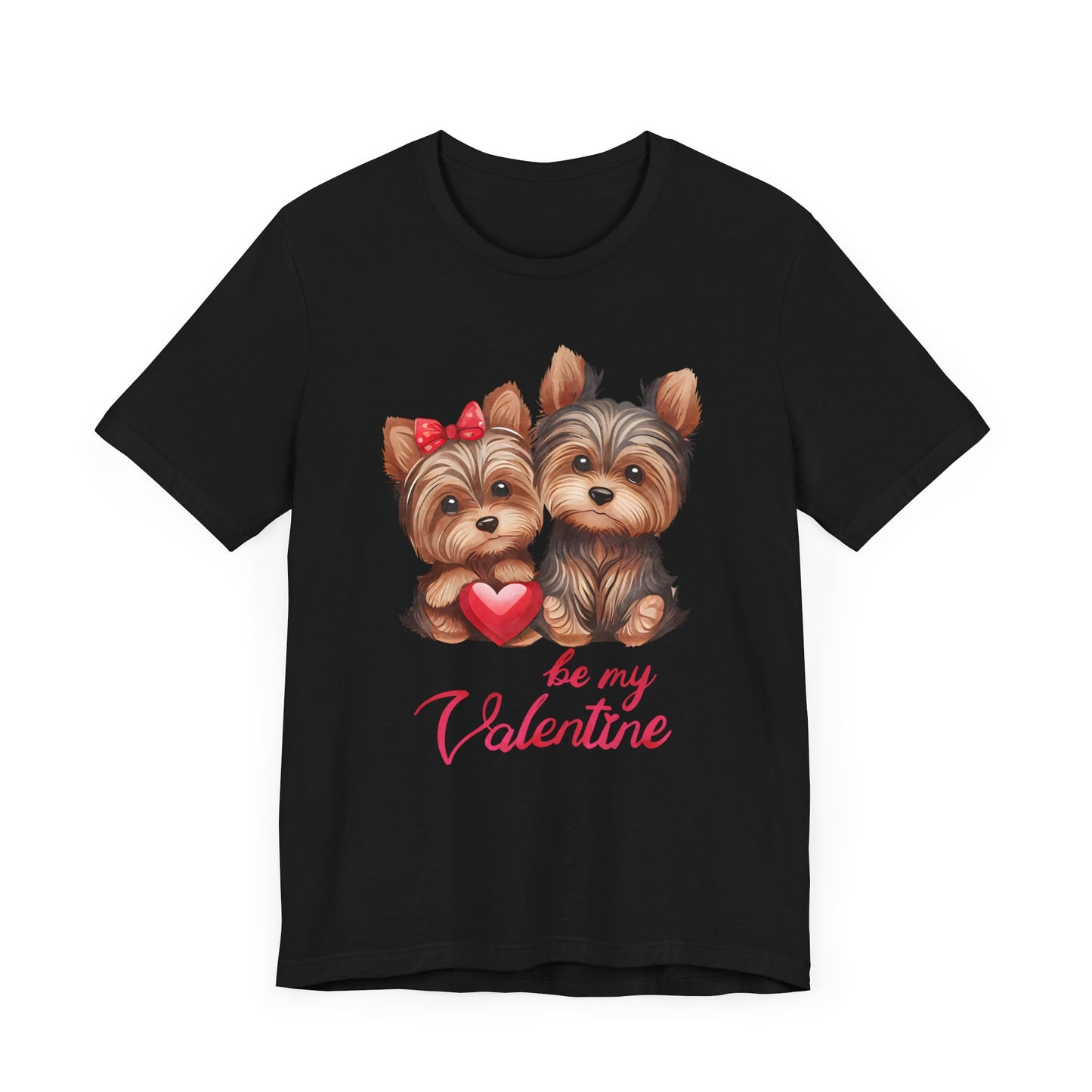 Be My Valentine Dog Lovers Tee - Cute Short Sleeve Shirt for Pet Owners