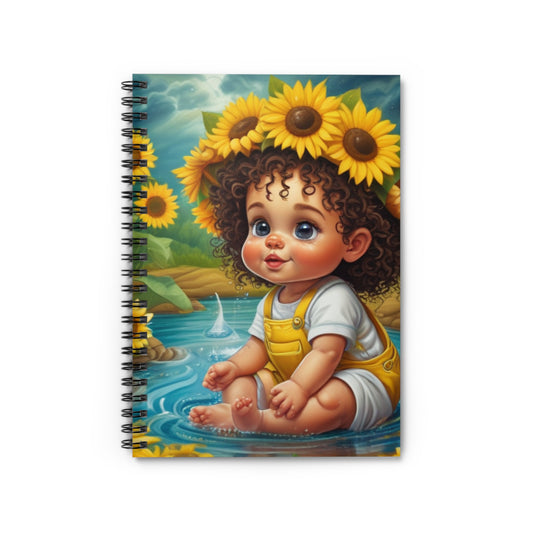 Spiral Notebook - Ruled Line Sunflower baby yellow