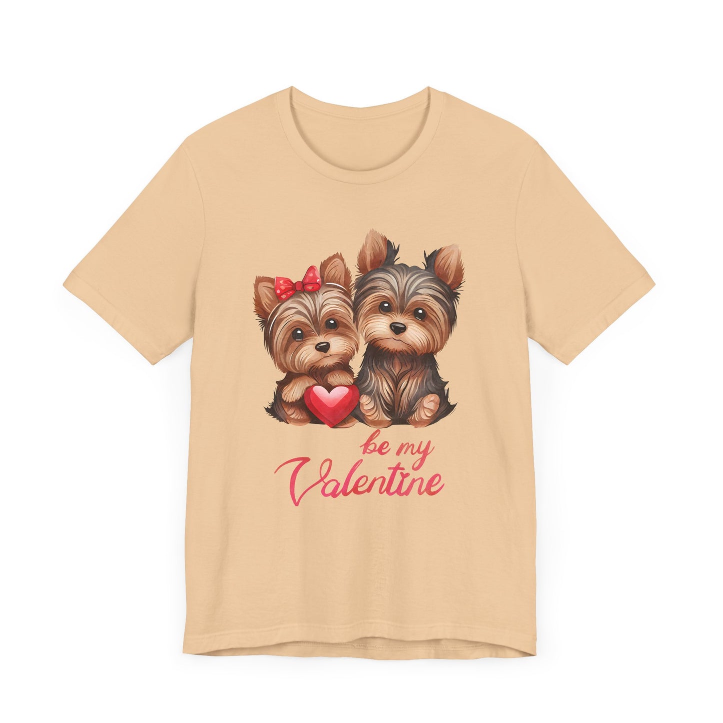 Be My Valentine Dog Lovers Tee - Cute Short Sleeve Shirt for Pet Owners