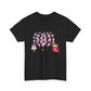 Unisex Heavy Cotton Tee- Hello Fall Pink Leopard Pumpkin