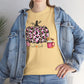 Unisex Heavy Cotton Tee- Hello Fall Pink Leopard Pumpkin