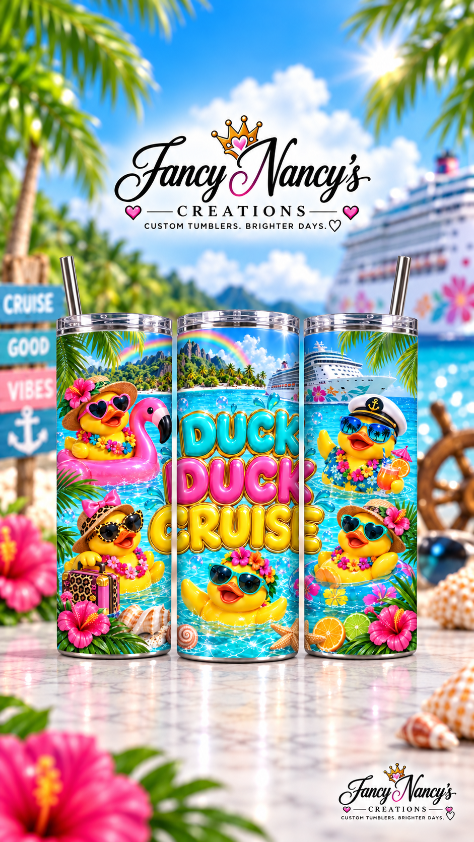Duck Duck Cruise | 20 oz Sublimation Tumbler