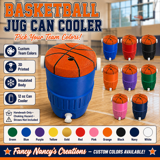 Basketball Jug Can Cooler – Basketball Can Holder, 12oz Can Cooler