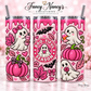 Boo-tiful Season 20 oz Sublimation Tumbler - pink Halloween ghost design